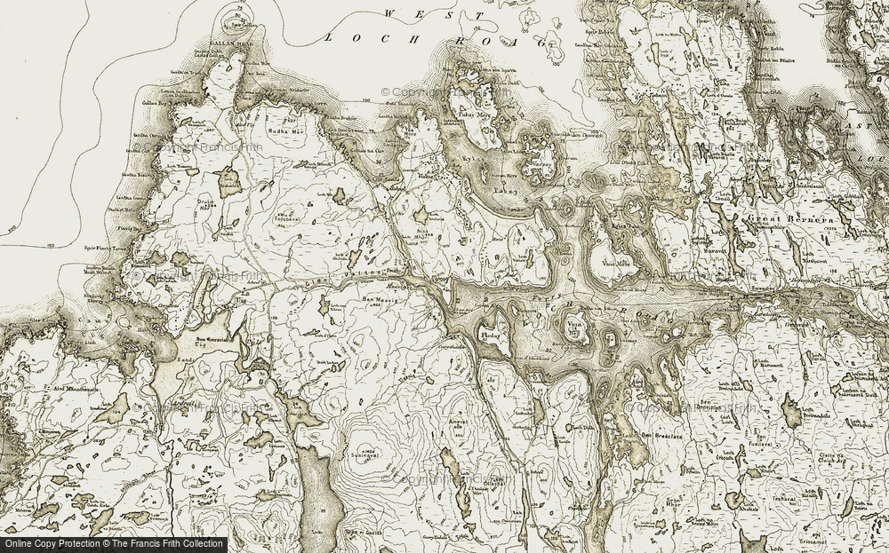 Old Map of Uigean, 1911 in 1911