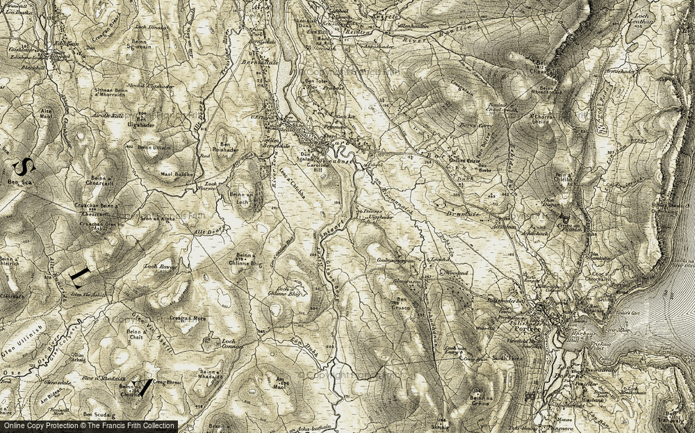 Old Map of Uigshader, 1909 in 1909