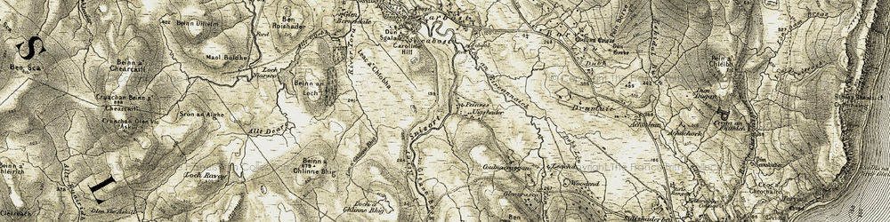 Old map of Uigshader in 1909