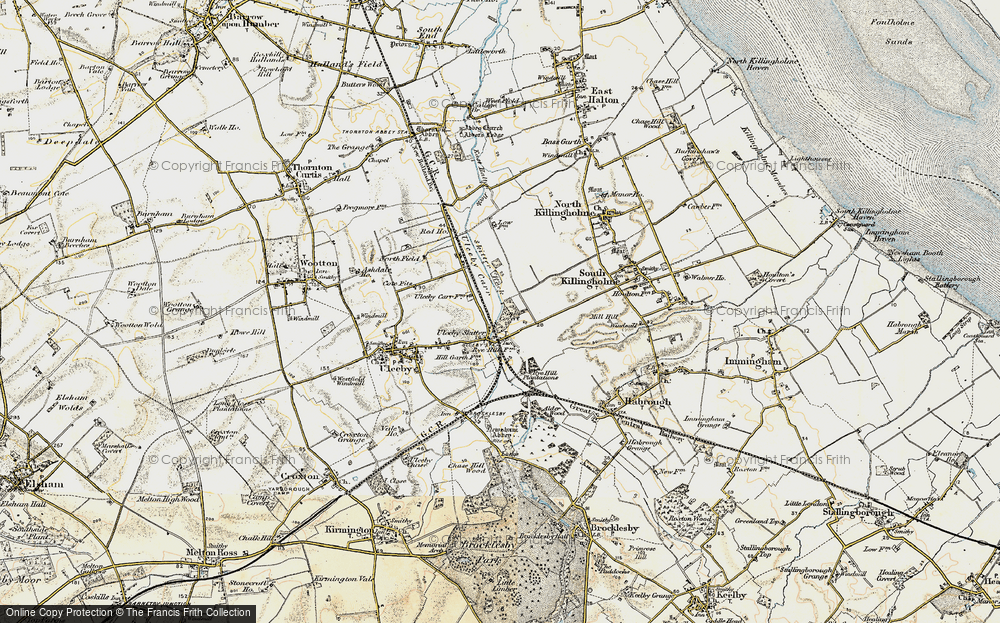 Old Map of Historic Map covering Rye Hill Plantations in 1903-1908