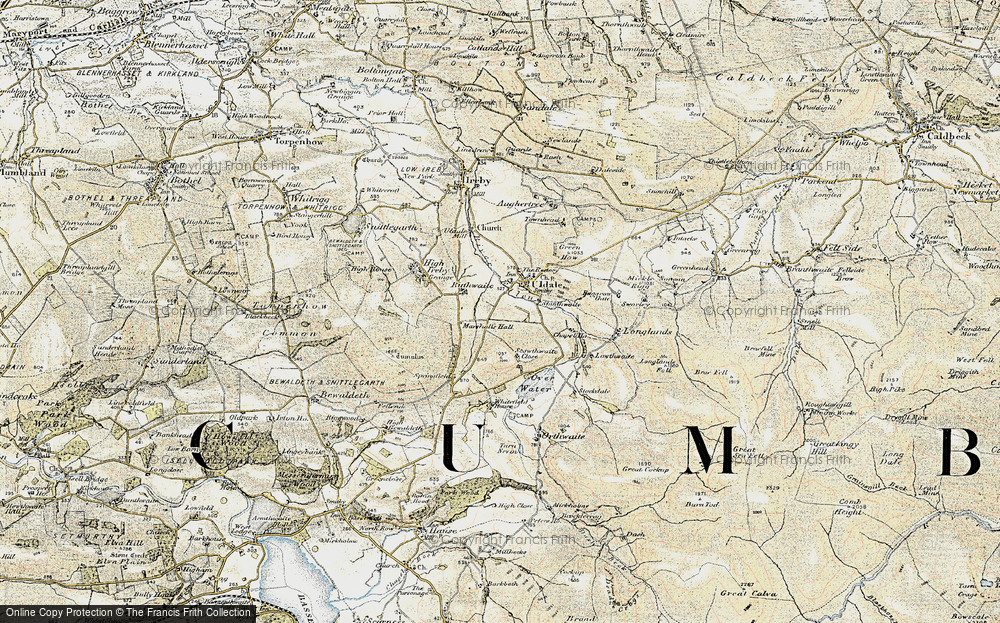 Old Map of Uldale, 1901-1904 in 1901-1904