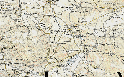 Old map of Uldale in 1901-1904