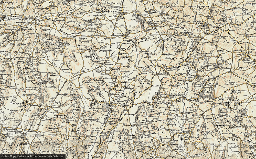 Old Map of Ullcombe, 1898-1900 in 1898-1900