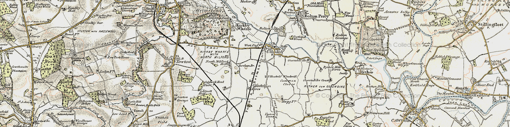 Old map of Ulleskelf in 1903