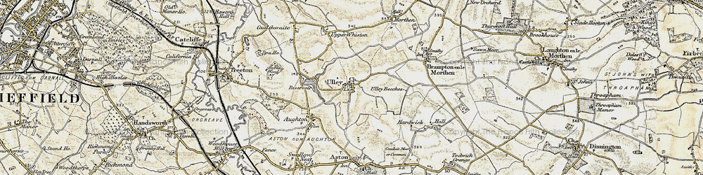 Old map of Ulley in 1903
