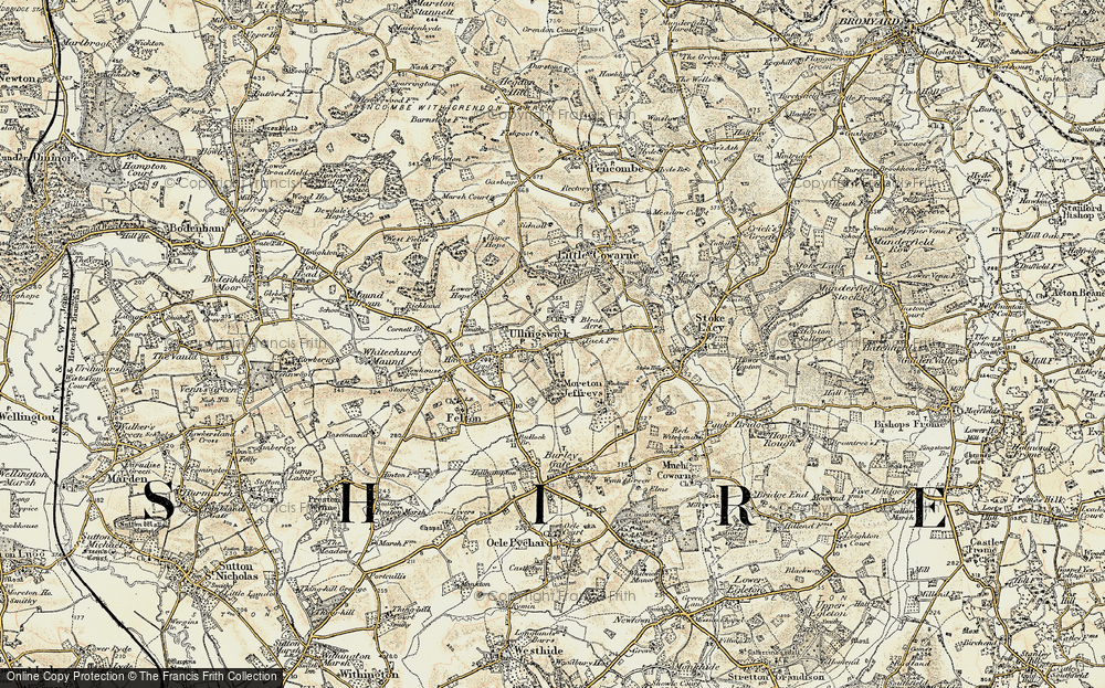 Old Map of Ullingswick, 1899-1901 in 1899-1901