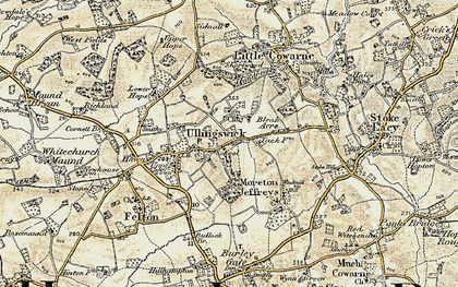 Old map of Ullingswick in 1899-1901