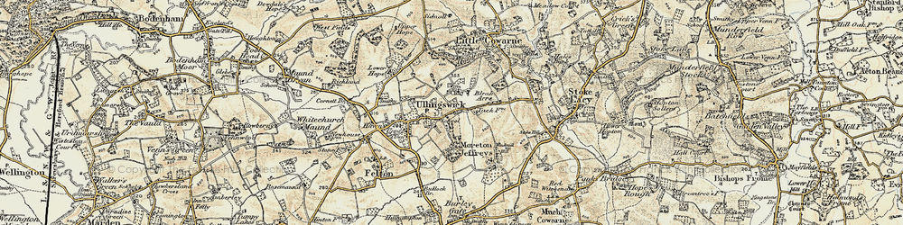 Old map of Ullingswick in 1899-1901