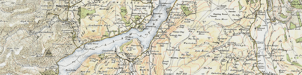 Old map of Bonscale in 1901-1904