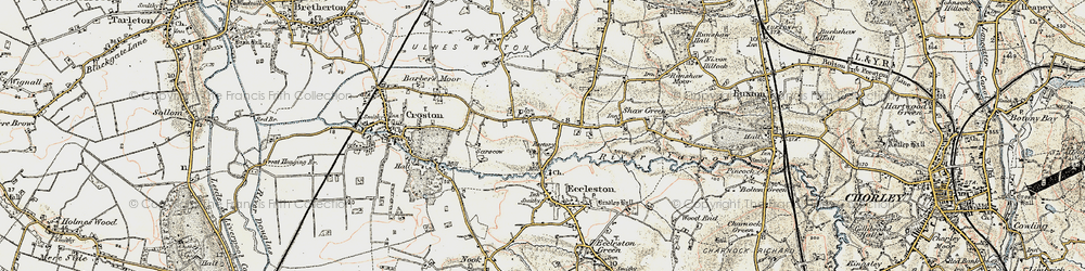 Old map of Ulnes Walton in 1903