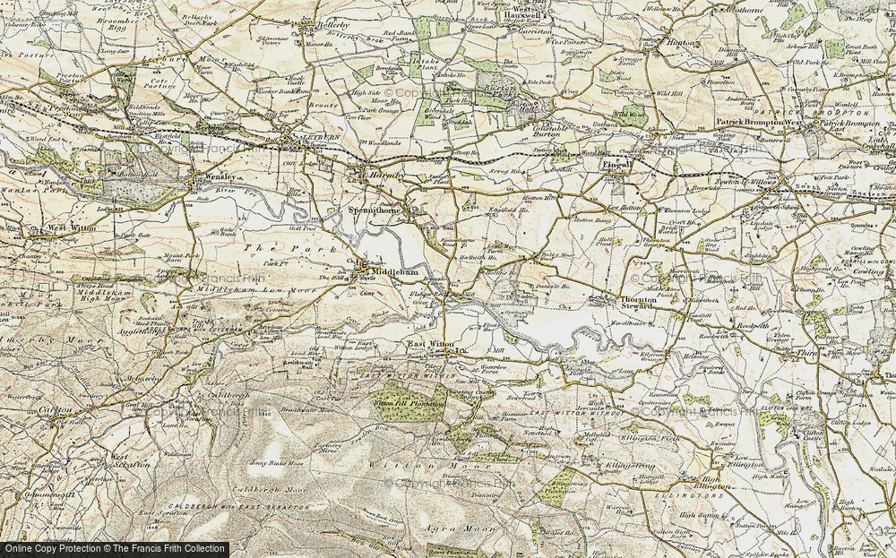 Old Map of Ulshaw, 1904 in 1904