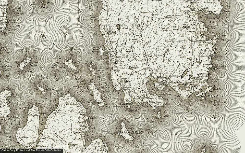 Old Map of Historic Map covering Burn of Sligatu in 1912