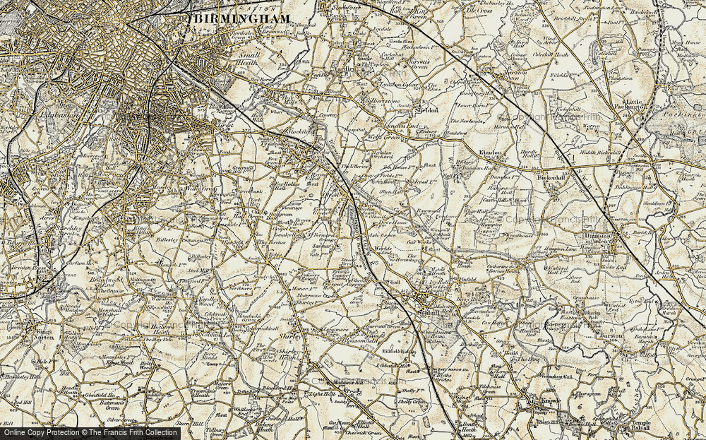 Old Map of Ulverley Green, 1901-1902 in 1901-1902