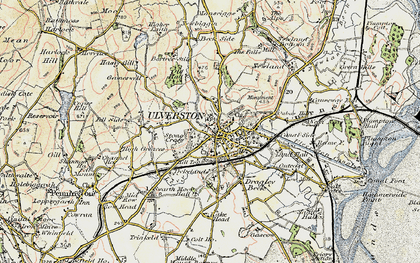 Old map of Ulverston in 1903-1904