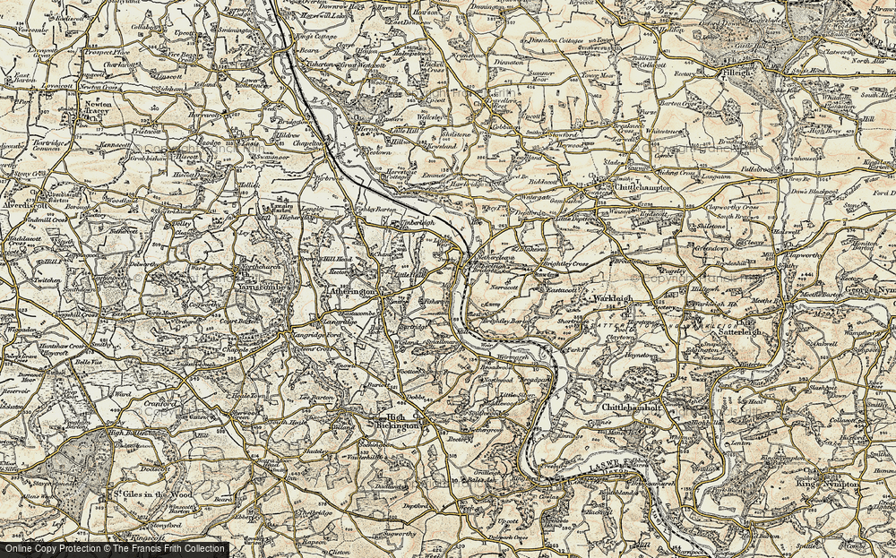 Old Map of Umberleigh, 1899-1900 in 1899-1900