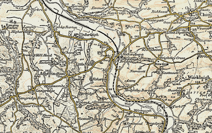 Old map of Umberleigh in 1899-1900