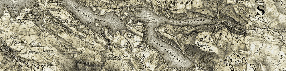 Old map of Àird da Loch in 1910