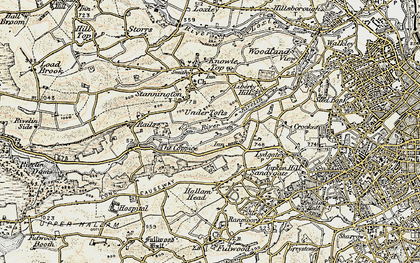 Old map of Under Tofts in 1903