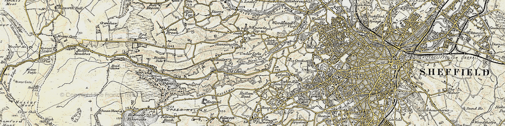 Old map of Under Tofts in 1903