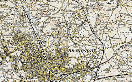 Old map of Undercliffe in 1903-1904