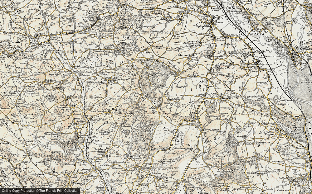 Old Map of Historic Map covering Buller's Hill in 1899-1900