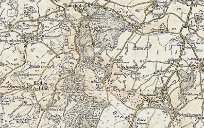 Old map of Underdown in 1899-1900