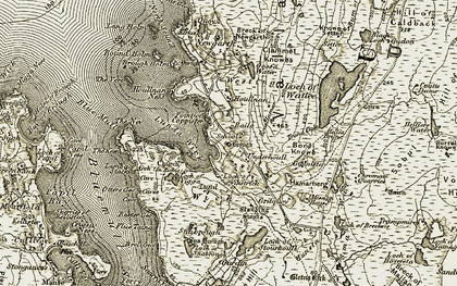 Old map of Bordi Knowe in 1912