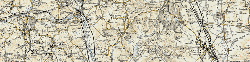 Old map of Underwood in 1902