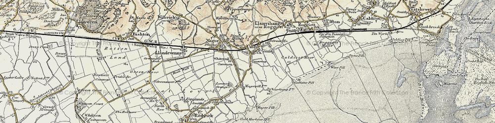 Old map of Undy in 1899-1900