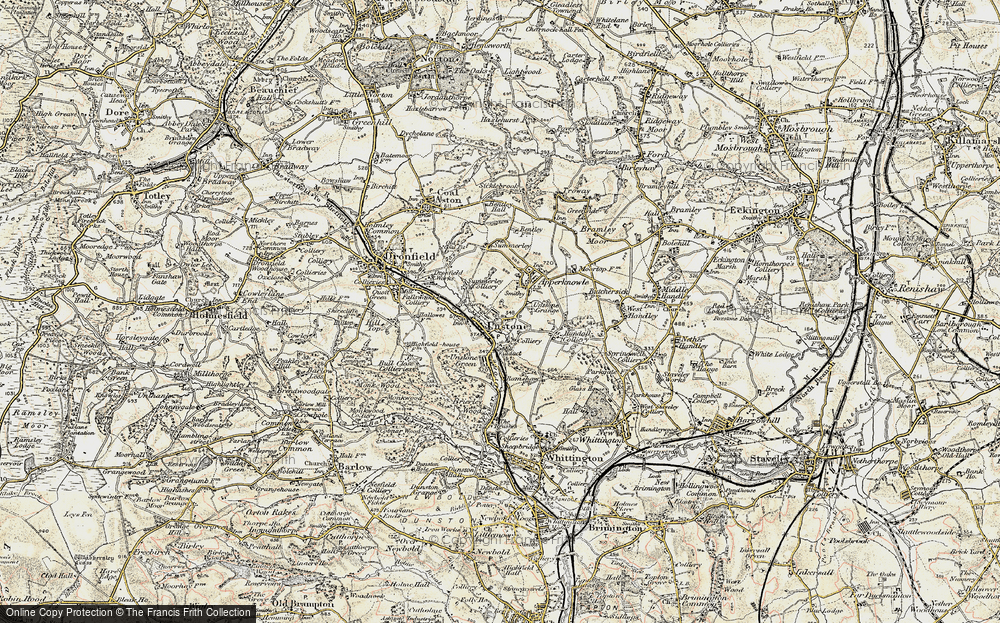 Old Map of Unstone, 1902-1903 in 1902-1903