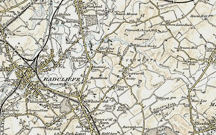 Old map of Unsworth in 1903