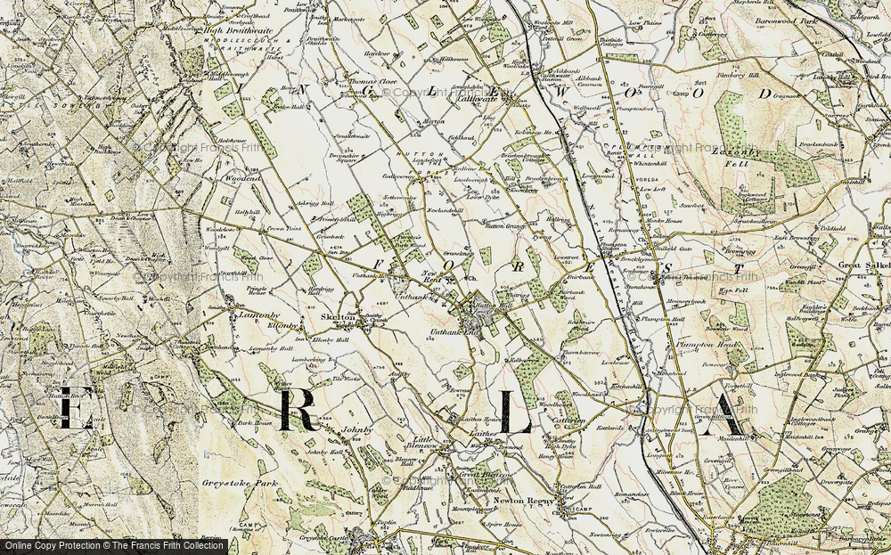 Old Map of Historic Map covering Whitrigg in 1901-1904