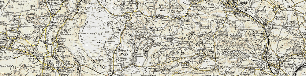 Old map of Unthank in 1902-1903