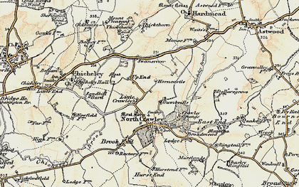 Old map of Up End in 1898-1901