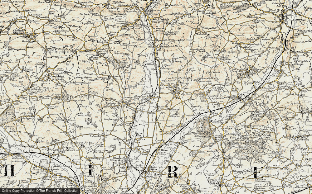 Old Map of Up Exe, 1898-1900 in 1898-1900