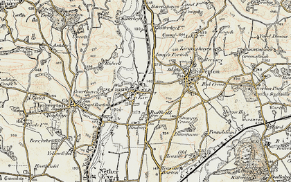 Old map of Up Exe in 1898-1900