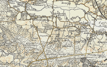 Old map of Hartford Bridge Flats in 1897-1909