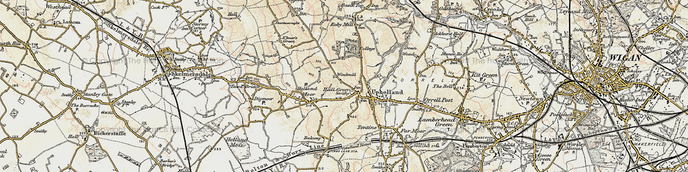 Old map of Up Holland in 1903