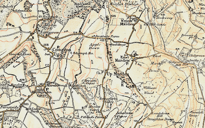 Old map of Up Marden in 1897-1900