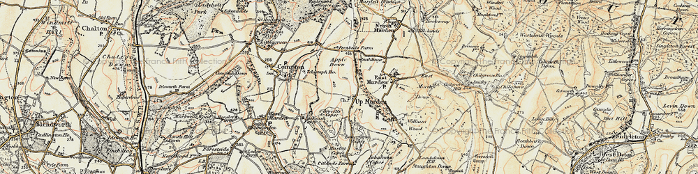 Old map of Apple Down in 1897-1900