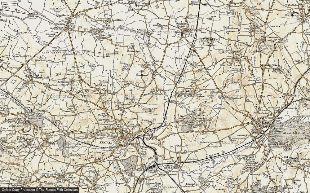 Old Map of Up Mudford, 1899 in 1899