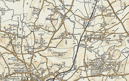Old map of Up Mudford in 1899