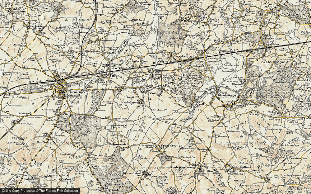 Old Map of Up Nately, 1900 in 1900