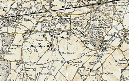Old map of Up Nately in 1900