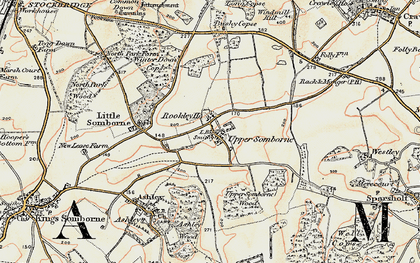 Old map of Up Somborne in 1897-1900