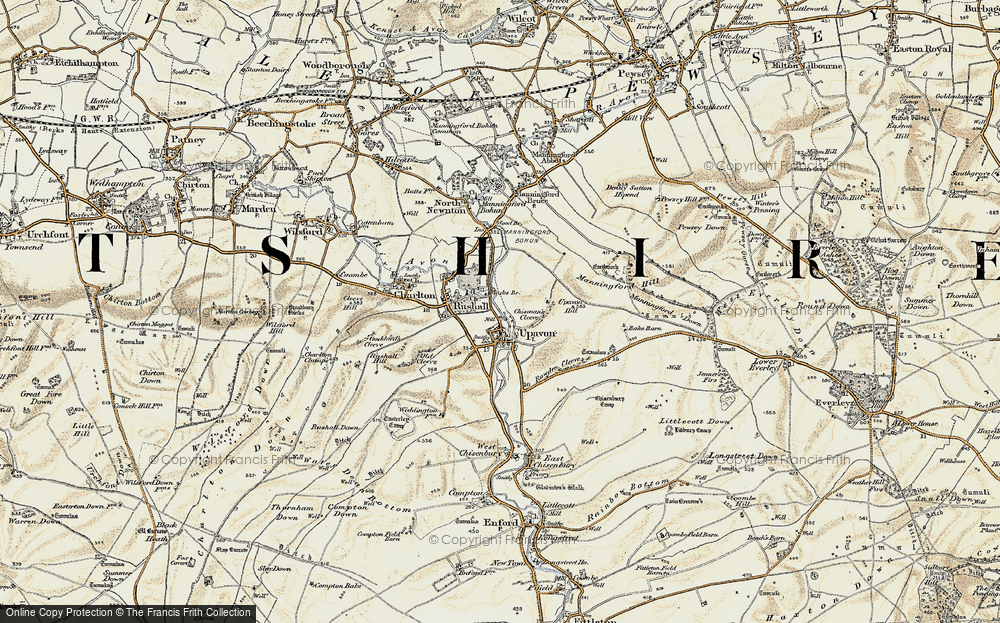 Old Map of Upavon, 1897-1899 in 1897-1899