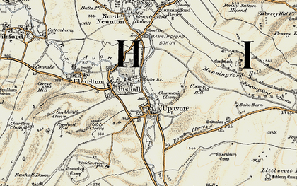 Old map of Upavon in 1897-1899