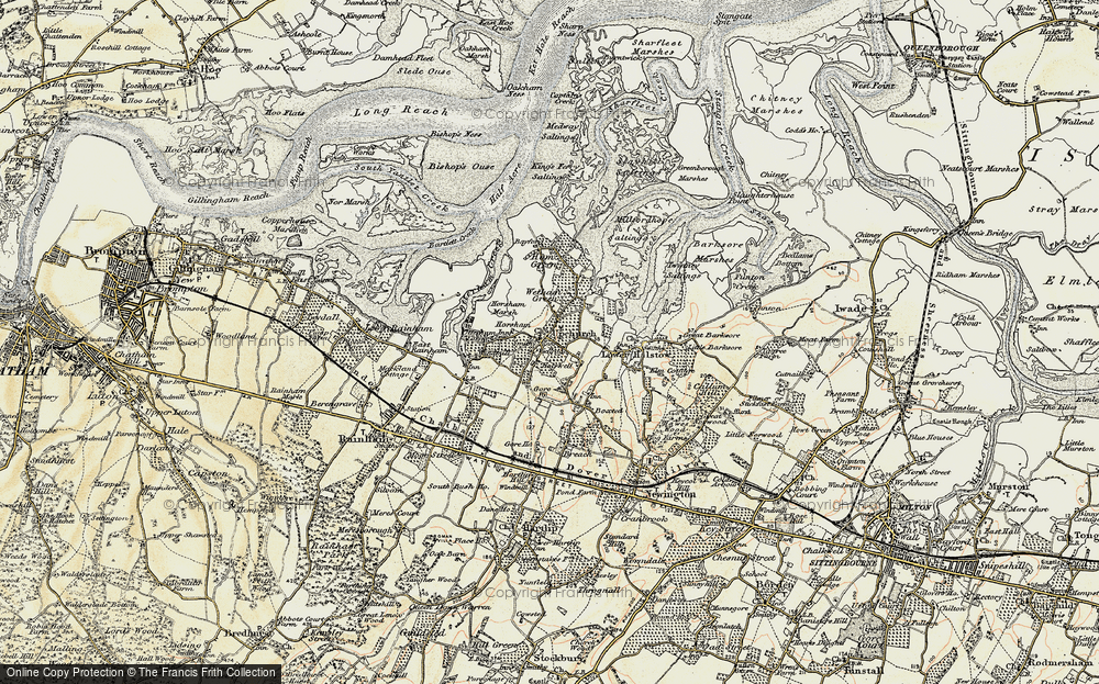 Old Map of Upchurch, 1897-1898 in 1897-1898