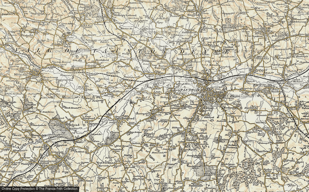 Old Map of Upcott, 1898-1900 in 1898-1900