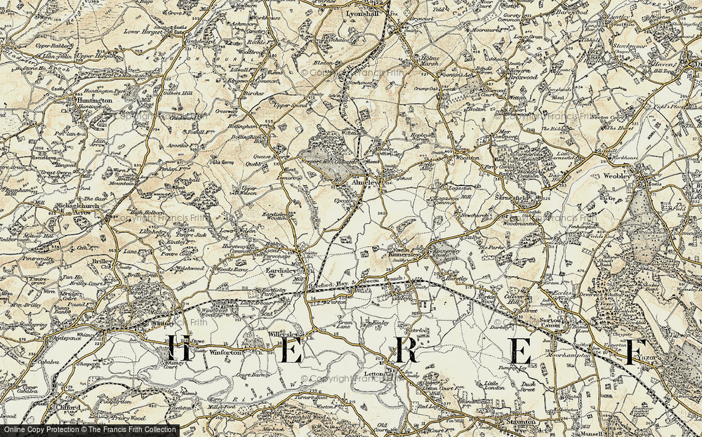 Old Map of Upcott, 1900-1901 in 1900-1901